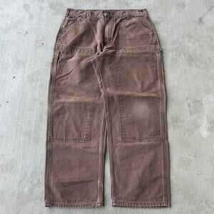 Vintage Y2K Carhartt DKB brown double knee work wear carpenter pants